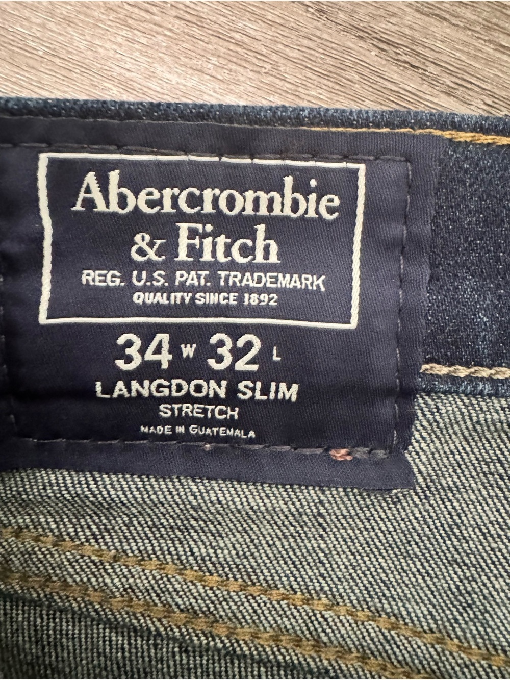 Abercrombie & Fitch Dark Indigo Slim Straight Jeans - Picture 3 of 5